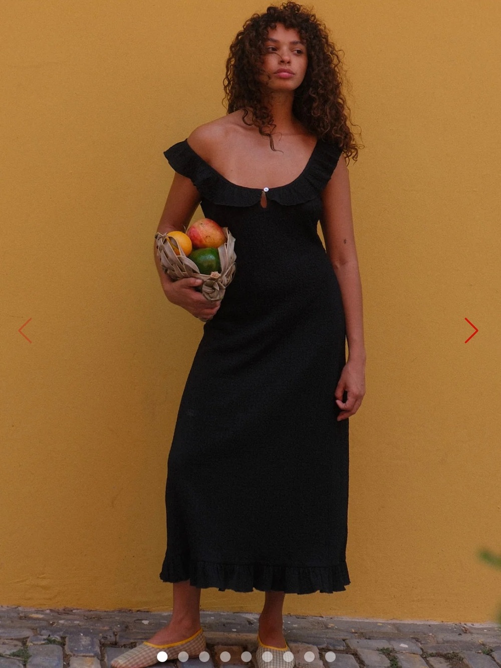 Lisa says gah NEW Eloise knit dress black sleeveless ruffle neck goth femme fall